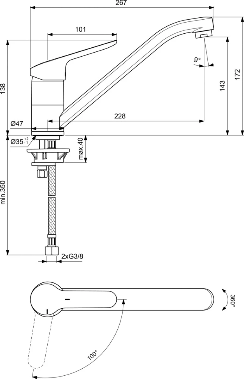 Ideal Standard Ceraflex Χρωμέ BC129AA