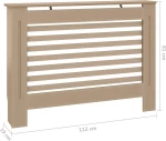 vidaXL Κάλυμμα Καλοριφέρ 112x19x81εκ. από MDF 288184