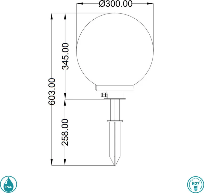 Trio Lighting Φωτιστικό Led Καρφωτό Bolo R57043001