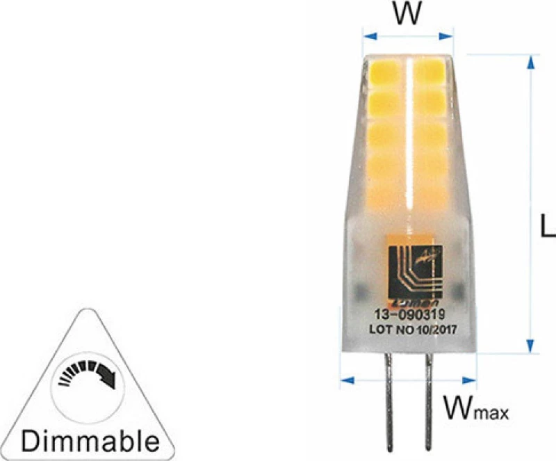 Adeleq Λάμπα LED για Ντουί G4 Φυσικό Λευκό 300lm Dimmable