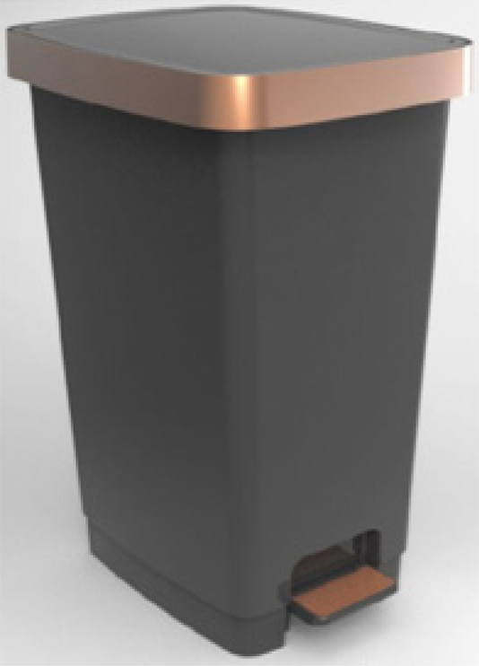 Χαρτοδοχείο Ring 40lt Copper Metallic Dimitrakas
