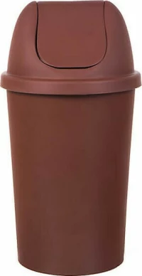 Homeplast Πλαστικός Κάδος Απορριμμάτων Καφέ 50lt 36x36x73cm