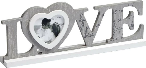 Walther Love Schriftzug 8x7,7 Wood Portrait grey YF199D