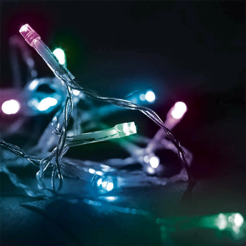 200 Λαμπάκια LED Πολύχρωμα Επεκτάσιμα με Προγράμματα , Σειρά, Ρεύματος 20m Fos me