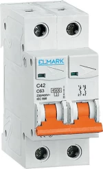 Elmark Αυτόματη Ασφάλεια 4.5kA 40A 2P Καμπύλη C 41476C