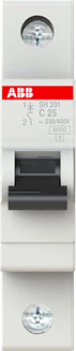 Abb Αυτόματη Ασφάλεια 6kA 25A 1P Καμπύλη C SH201-C25 73383
