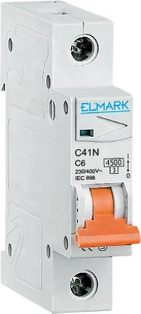 Elmark Αυτόματη Ασφάλεια 4.5kA 4A 1P Καμπύλη C 41461C