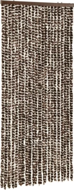 vidaXL Κουρτίνα Πόρτας Καφέ - Μπεζ Σενίλ 90x220cm 325452