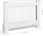 vidaXL Καλύμματα Καλοριφέρ Λευκά 112εκ. από MDF 276003 2τμχ
