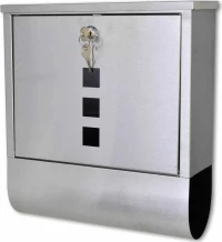 vidaXL Γραμματοκιβώτιο Inox Ασημί 31x10.5x33.5cm