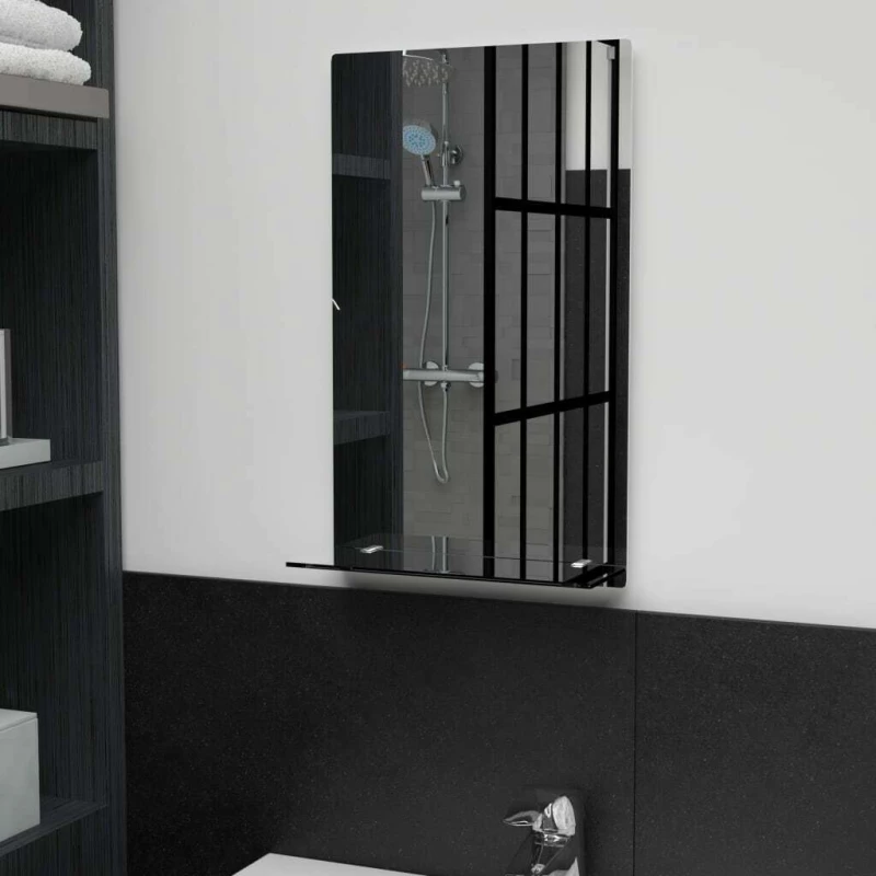 vidaXL Καθρέπτης Τοίχου με Ασημί Γυάλινο Πλαίσιο 50x30cm