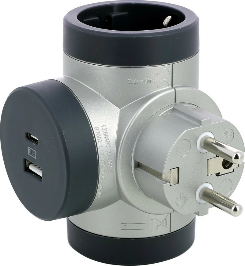 Legrand Αντάπτορας 2 Θέσεων με USB
