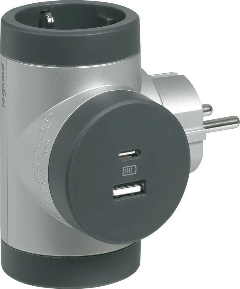 Legrand Αντάπτορας 2 Θέσεων με USB