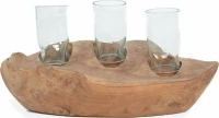Soulworks Κηροπήγιο Ξύλινο Sampang 40x18x18cm