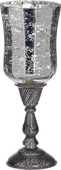 Inart Κηροπήγιο Αλουμινίου 24cm 4τμχ