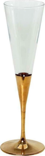 Espiel Ποτήρι Σαμπάνιας V-Line Gold Γυάλινο 150ml