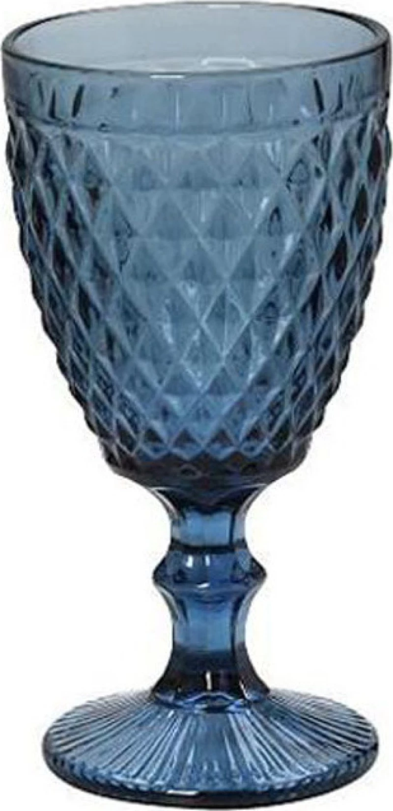 Espiel Ποτήρι Νερού Tristar Γυάλινο Κολωνάτο Blue Marine 280ml