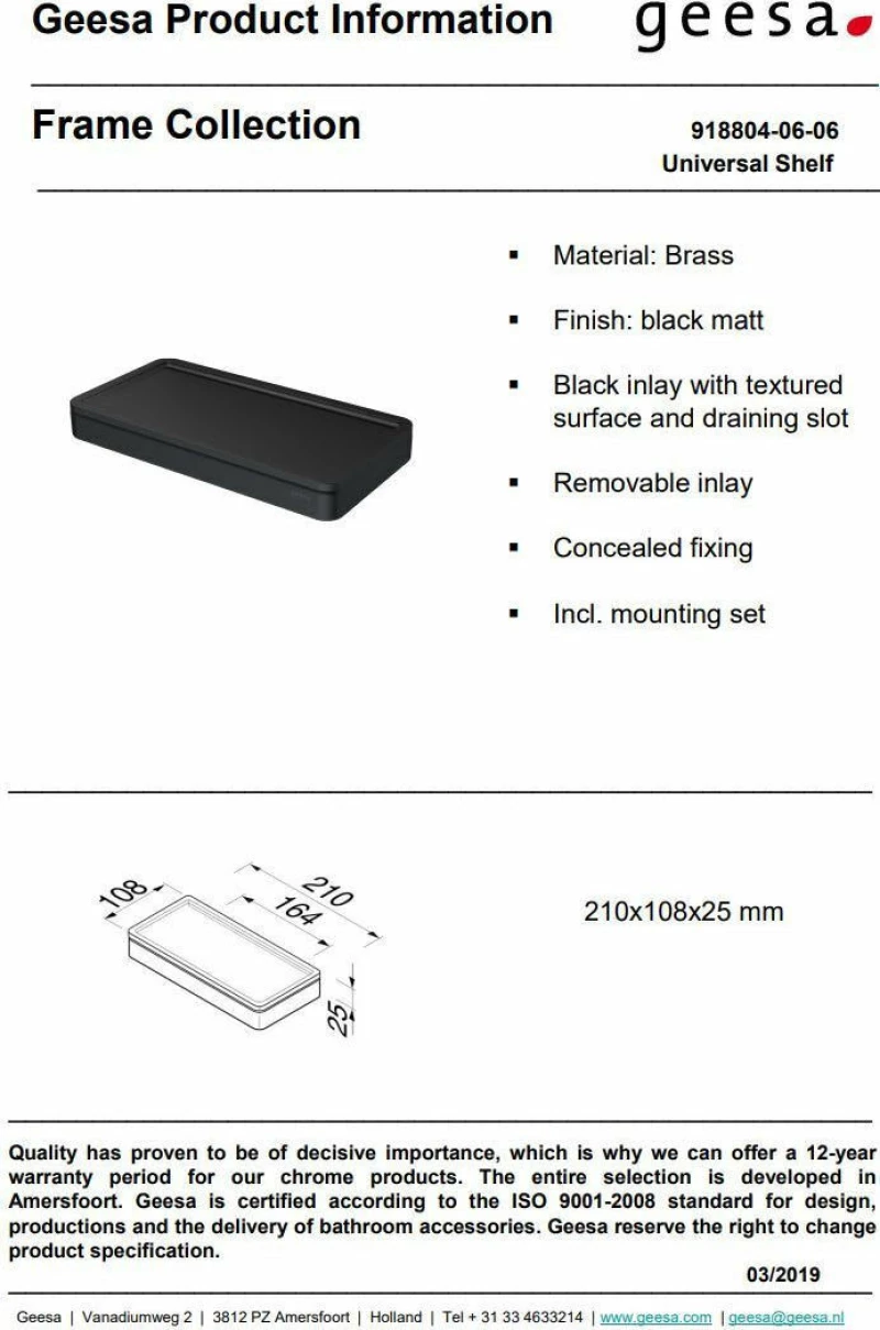 Geesa Frame Black Matt 8804-400