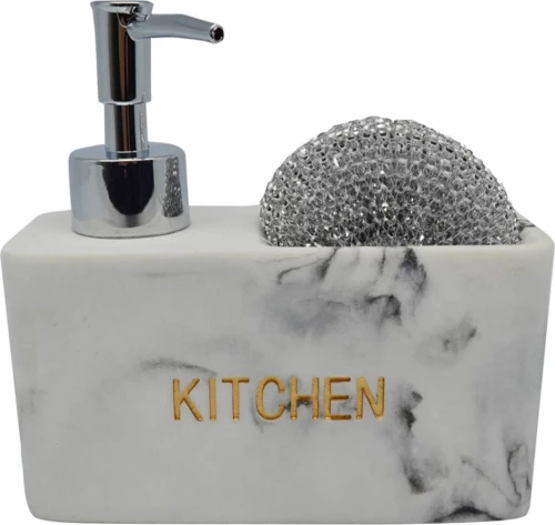 Dispenser Με Θηκη Ασπρο Μαρμαρο 14,5X6X14Εκ. Ankor 794195