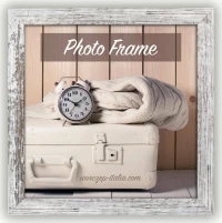 Zep Nelson 6 White Brown 20X20 Wood Frame V21206