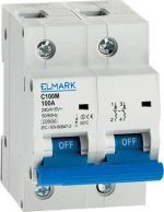 Elmark Αυτόματη Ασφάλεια C100M 10KA 2P 100A Καμπύλη С 41290