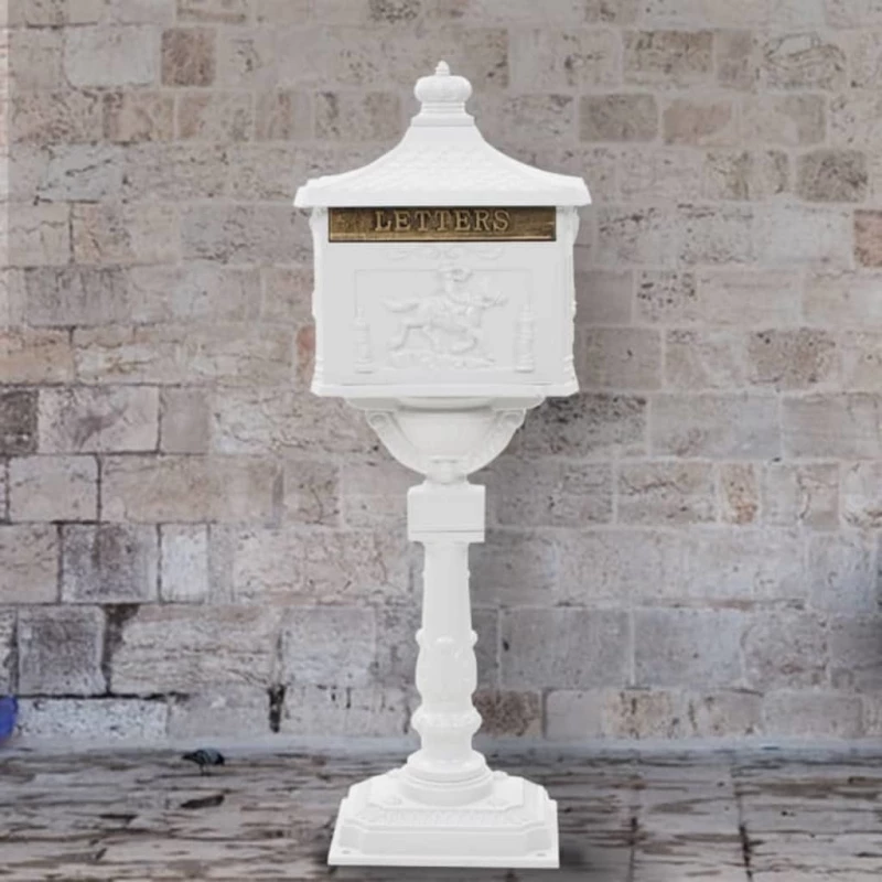 vidaXL Γραμματοκιβώτο Vintage Λευκό 43x30x117cm