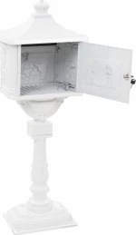 vidaXL Γραμματοκιβώτο Vintage Λευκό 43x30x117cm