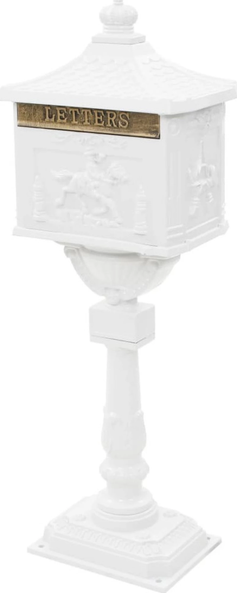 vidaXL Γραμματοκιβώτο Vintage Λευκό 43x30x117cm