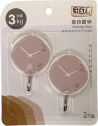 Σετ 2 αυτοκόλλητα κρεμαστράκια ρολόι 3Kg 00402599