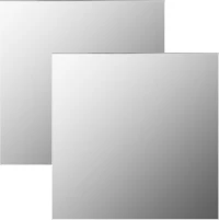 vidaXL S/2 Καθρέπτης Τοίχου με Γυάλινο Πλαίσιο 60x60cm