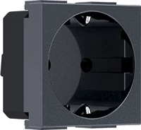 Elektromaterial Modys Πρίζα Σούκο 16A 2Σ 2P E Ανθρακί - 10101312420