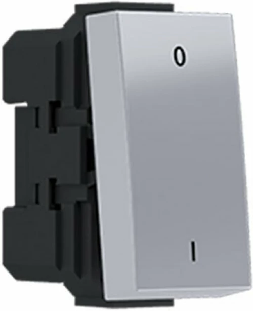 Elektromaterial Modys Διακόπτης Διπολικός 0-1 10Ax 1Σ 2P Ασημί - 10101312415