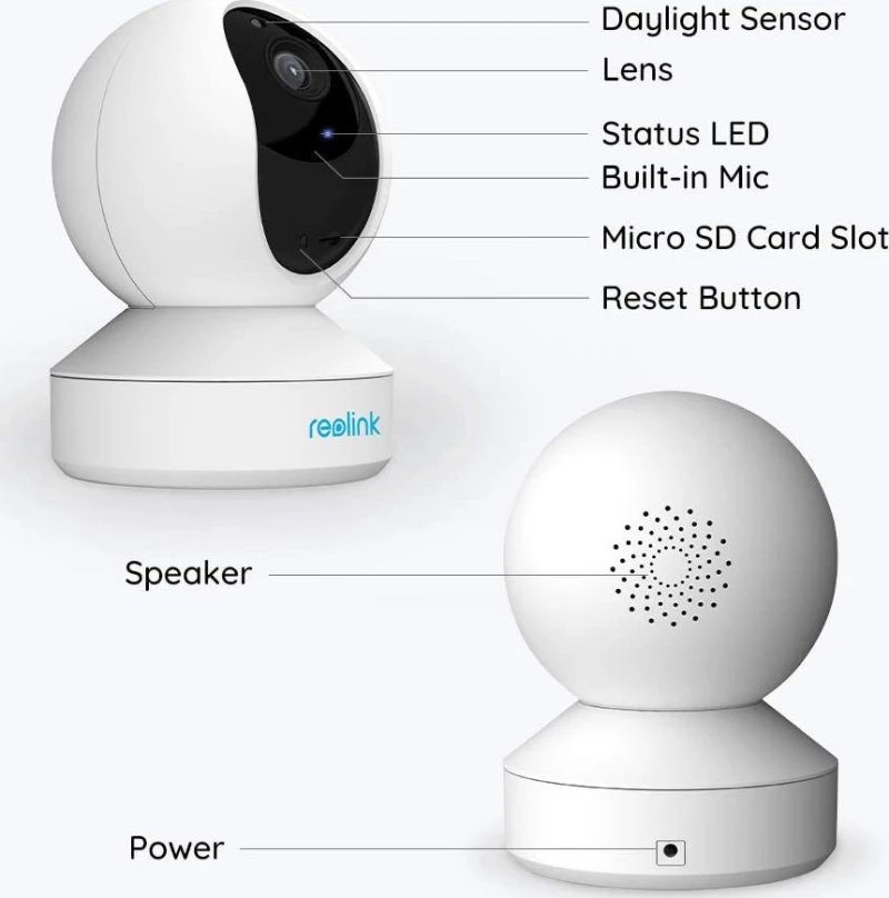 Reolink IP Wi-Fi Κάμερα Full HD+ με Φακό 4mm E1 Pro