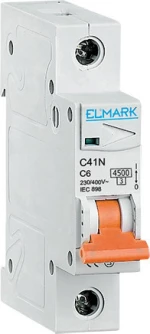 Elmark Αυτόματη Ασφάλεια 4.5kA 6A 1P Καμπύλη С 41451C