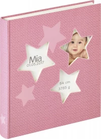 Walther Estrella pink 28x30,5 50 white Pages Babyalbum UK133R