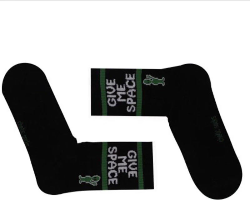 Γυναικείες κάλτσες Give Me Space Alien μαύρο 78% βαμβάκι