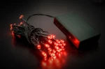 40 Λαμπάκια LED Κόκκινα , Σειρά, Πράσινο Καλώδιο Μπαταρίας 2m Iliadis