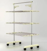 Herzberg Απλώστρα Δαπέδου Μεταλλική HG-5015 Λευκό 88x66cm