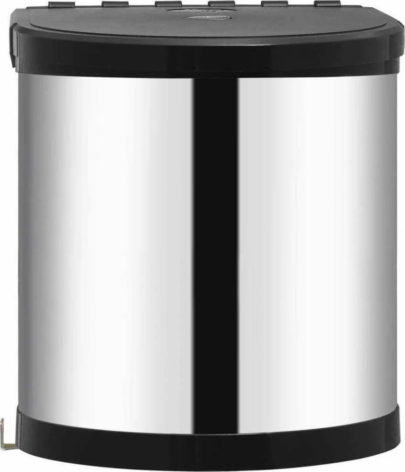vidaXL Inox Κάδος Απορριμμάτων Ασημί για Ντουλάπι 8lt