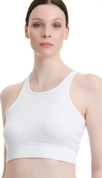 Bodytalk Γυναικείο Cropped Φανελάκι Λευκο