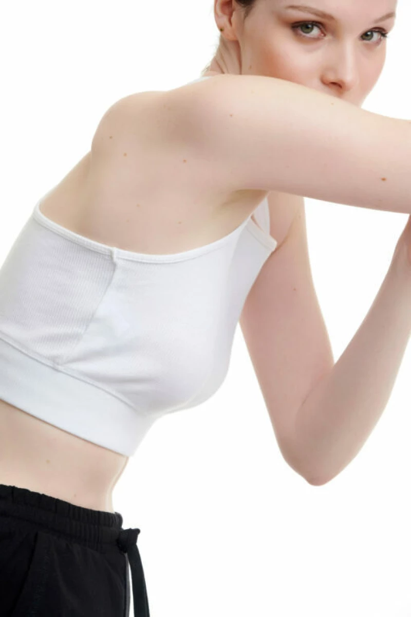 Bodytalk Γυναικείο Cropped Φανελάκι Λευκο