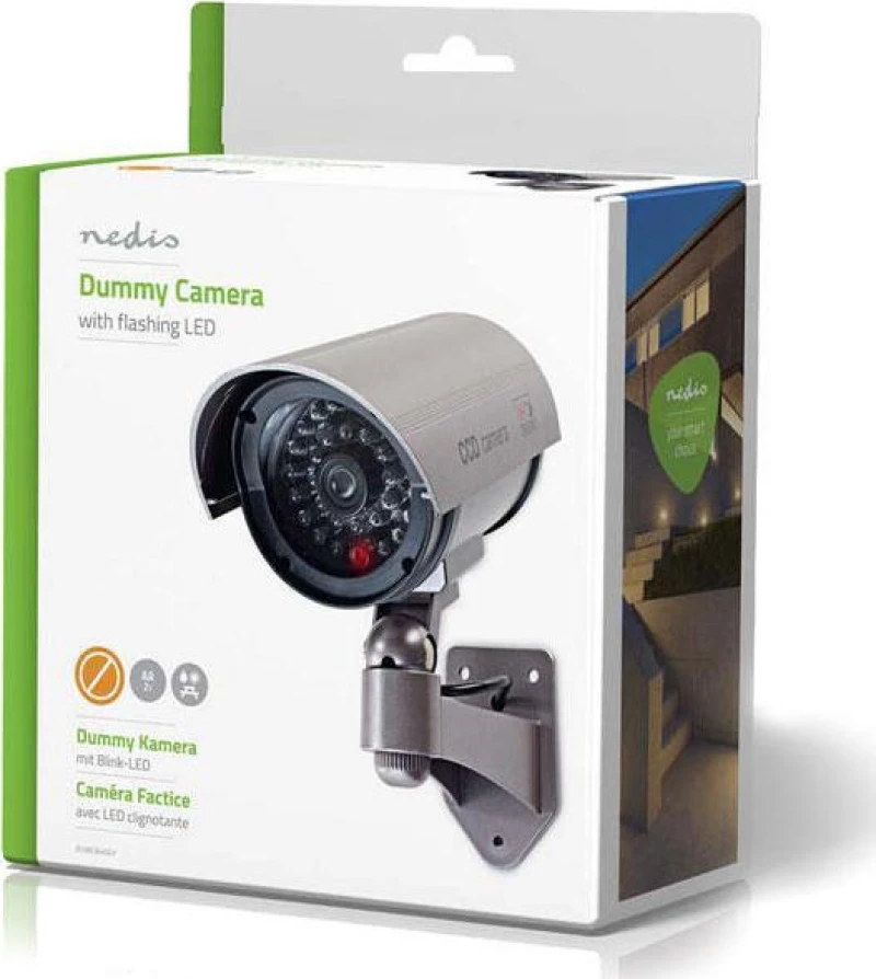 Nedis Dumcb40Gy Dummy Security Camera, Bullet, Ip44, Grey Nedis
