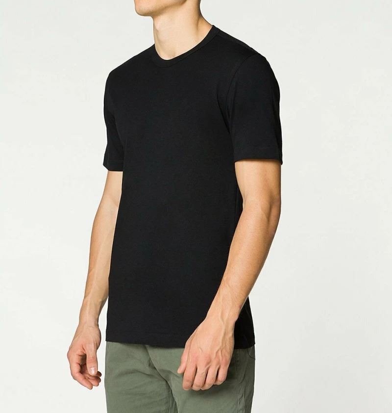The Project Garments Crewneck Regular Fit Organic Cotton T-shirt Black