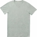 The Project Garments Regular Fit Organic Cotton V-neck T-shirt Melange Grey