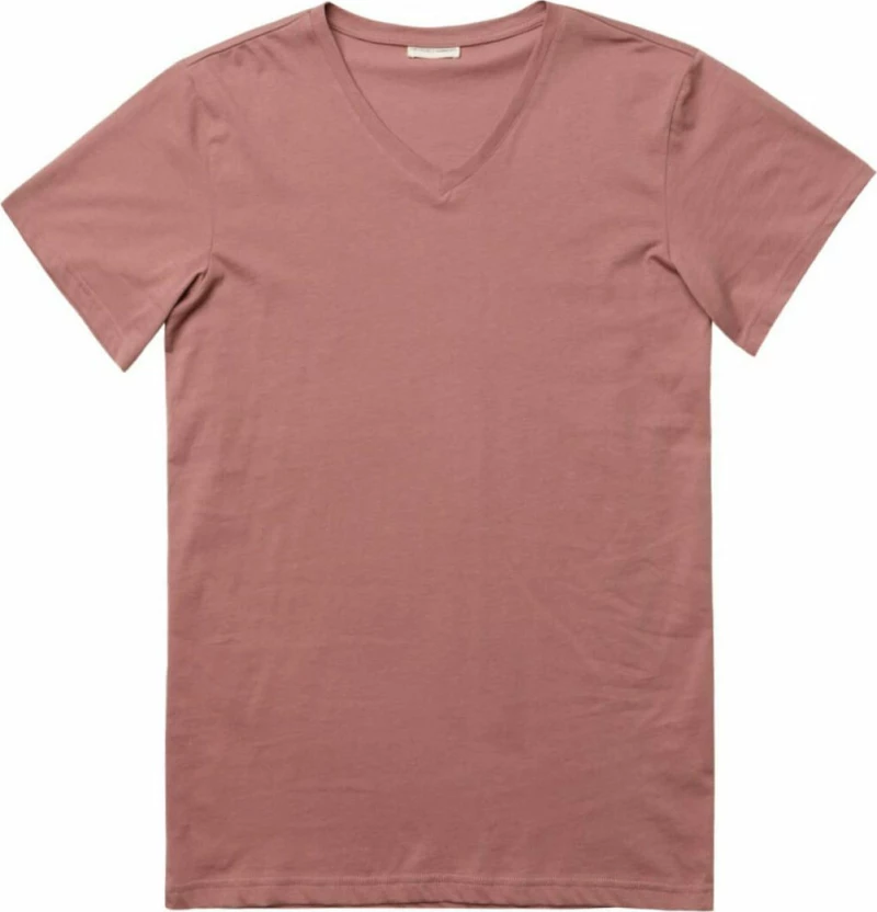 The Project Garments Organic Cotton V-neck T-shirt Rosewood