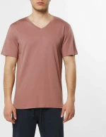 The Project Garments Organic Cotton V-neck T-shirt Rosewood