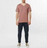 The Project Garments Organic Cotton V-neck T-shirt Rosewood
