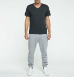 The Project Garments Organic Cotton V-neck T-shirt Charcoal Grey