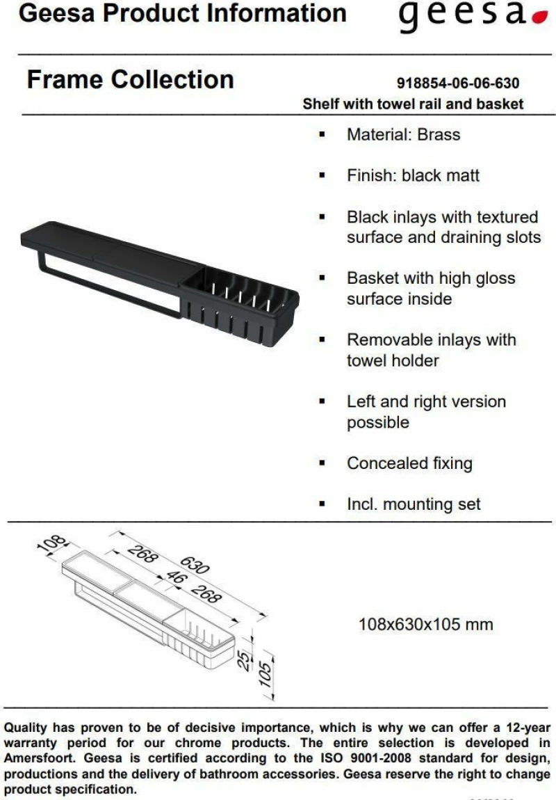 Geesa Frame Black Matt 8854-400