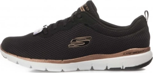 Skechers Memory Foam Γυναικεία Παπούτσια Για Τρέξιμο 12606-Bkrg Μαυρο-Ροζ Χρυσο